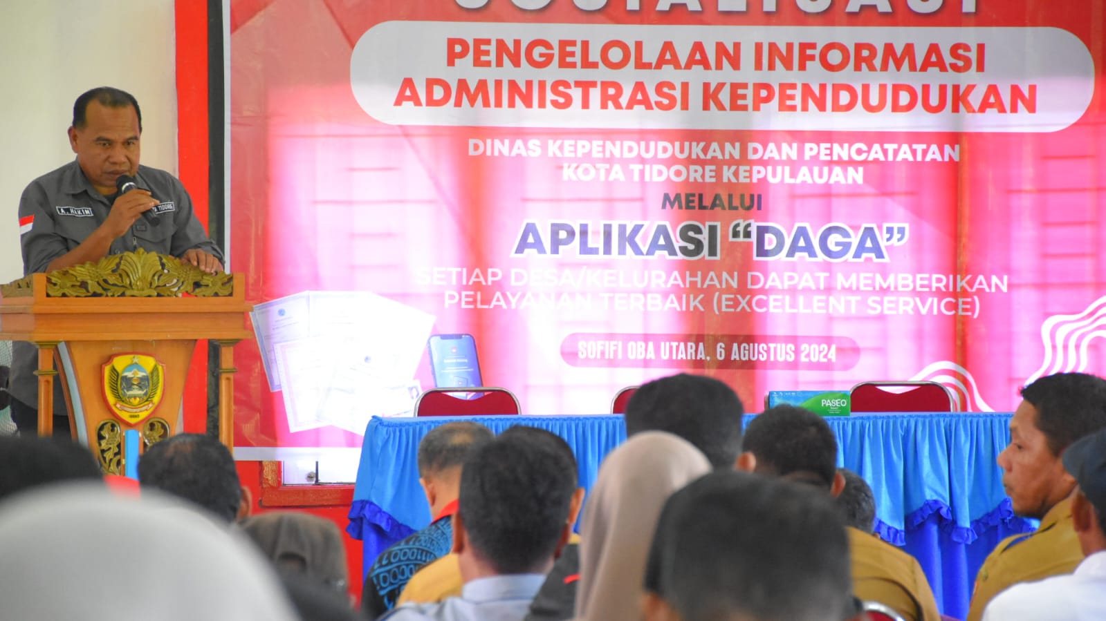 Disdukcapil Tidore Sosialisasi Pengelolaan Administrasi Kependudukan dan Penerapan Aplikasi DAGA